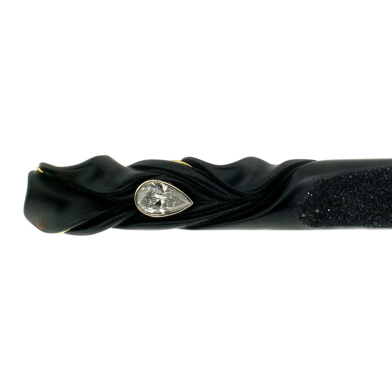 Steve Walters Carved Chalcedony and Diamond 18kt Pendant & Brooch made in USA by ART Guyon for Cynthia Scott Jewelry
