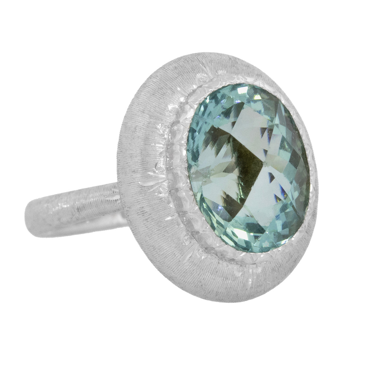 Aquamarine 18kt Bianca Ring