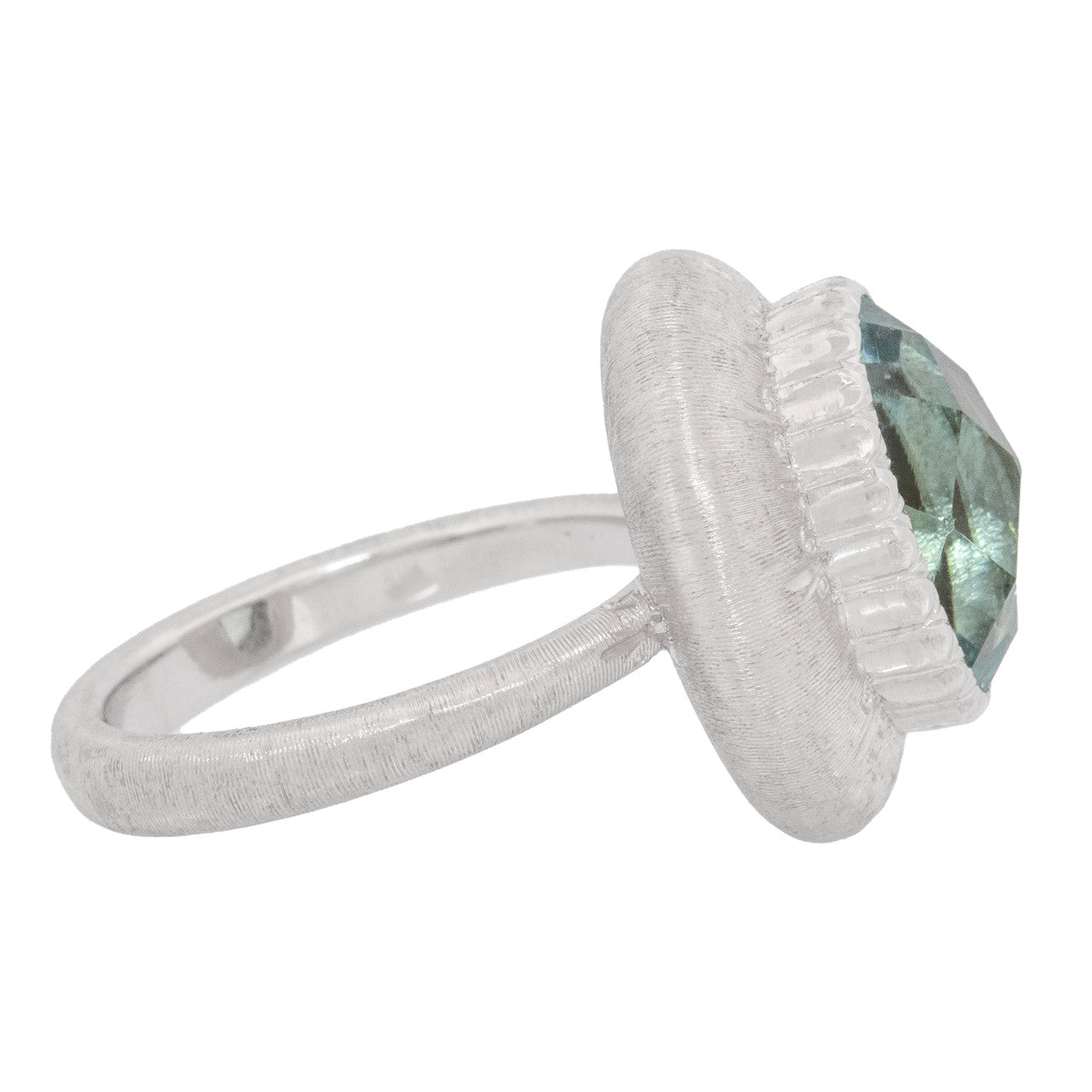 Aquamarine 18kt Bianca Ring made in Florence, Italy by Cynthia Scott Jewelry