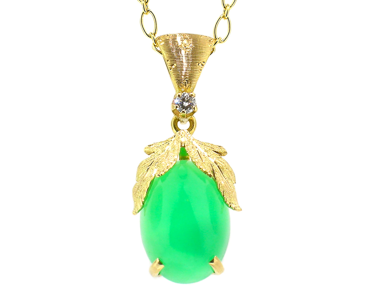 Chrysoprase Sylvia 18kt Pendant