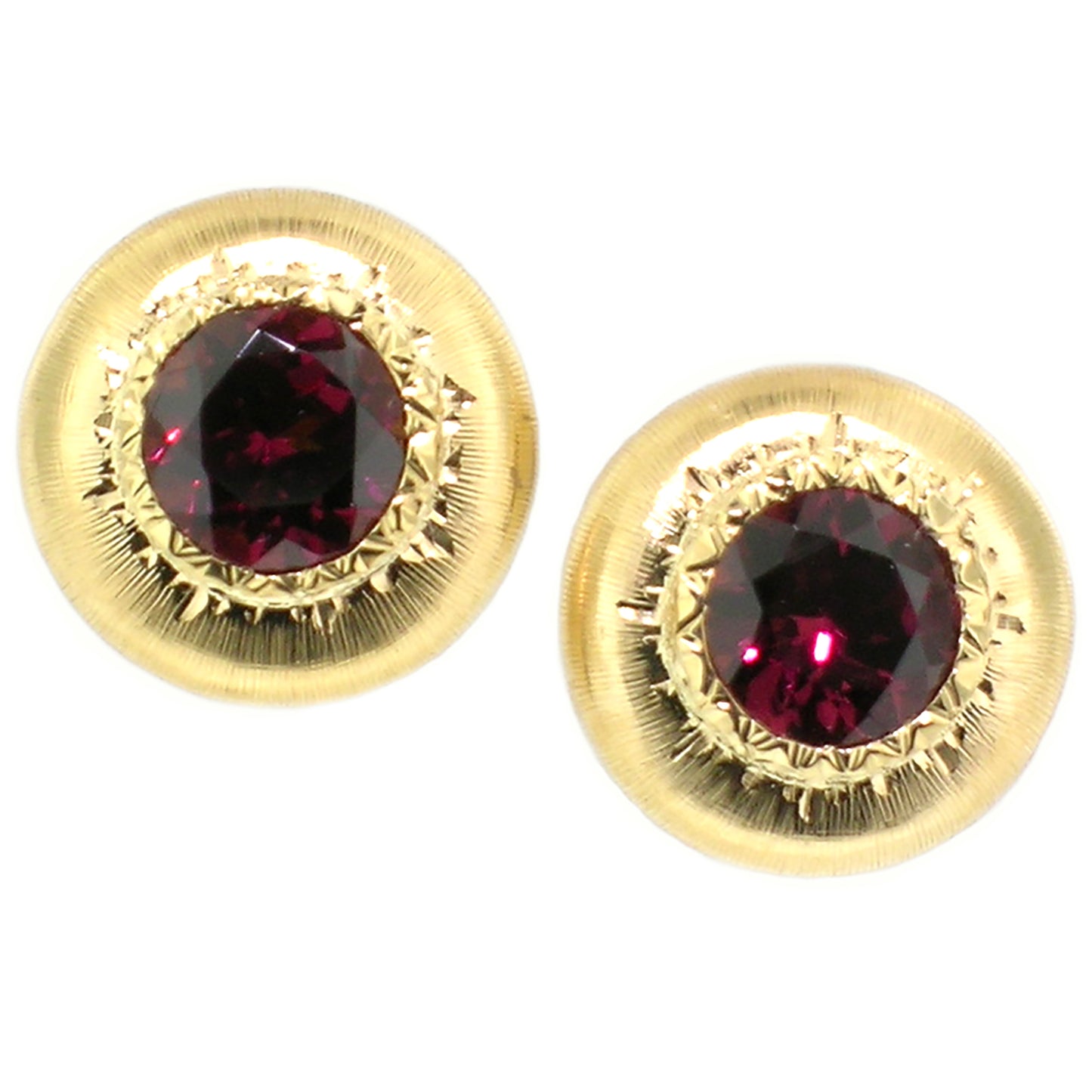 Rhodolite Garnet 18kt Bianca Earrings