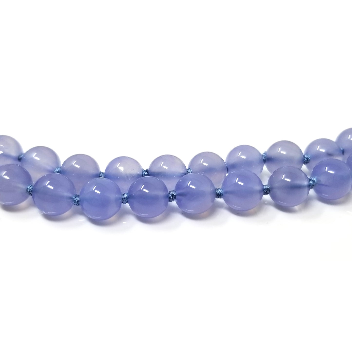 Chalcedony & 18kt Beaded Gemstone Necklace