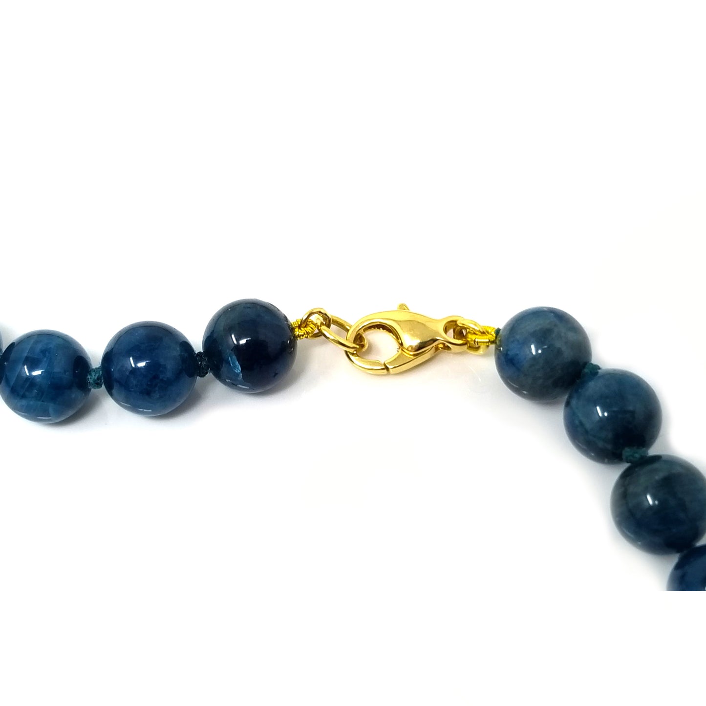 Cat's Eye Apatite & 18kt Long Beaded Gemstone Necklace