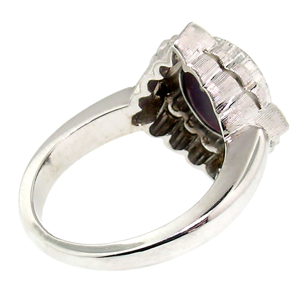 Australian Black Opal & Diamond 18kt Alessia Ring made in Florence, Italy by Cynthia Scott Jewelry