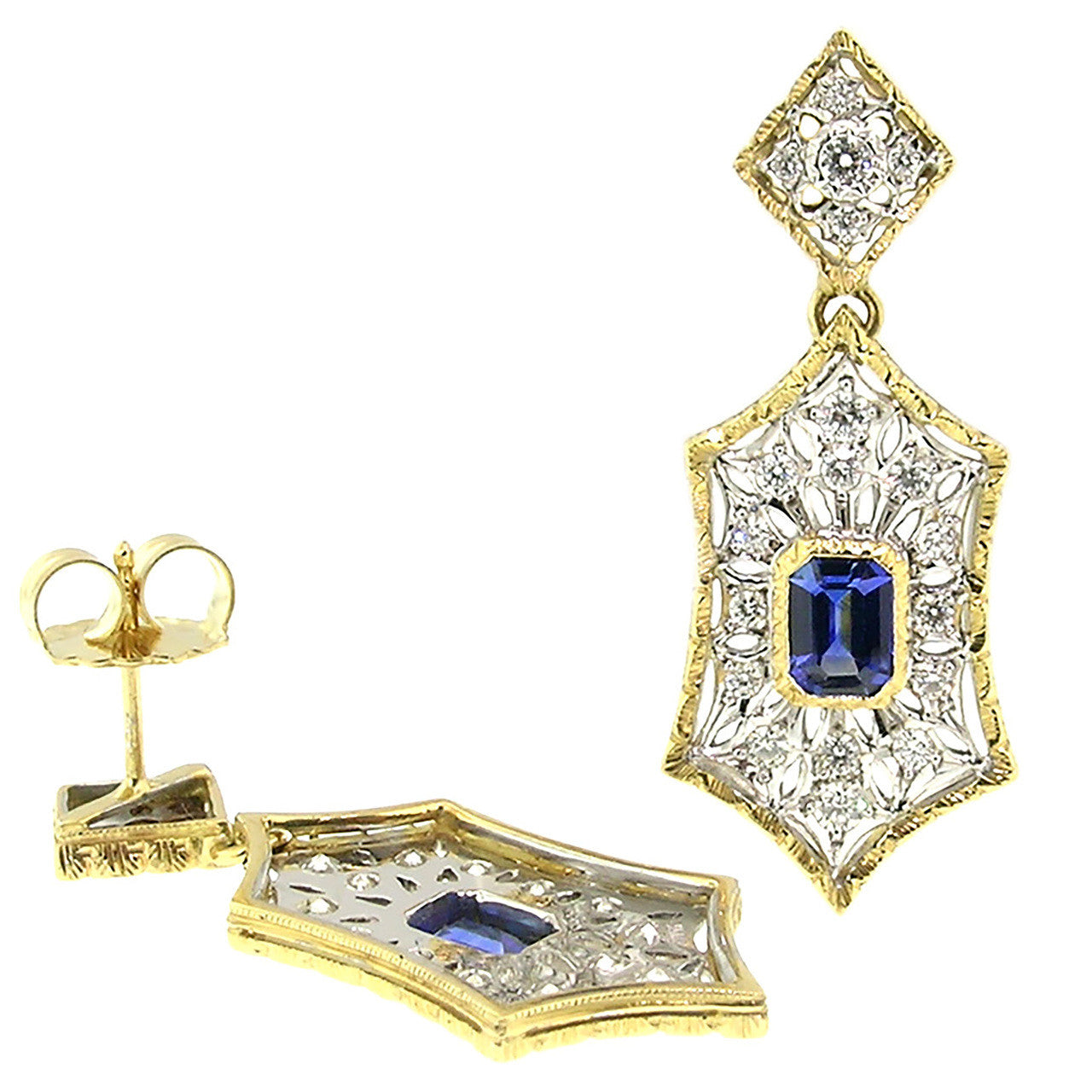 Blue Sapphire & Diamond Giulia Earrings