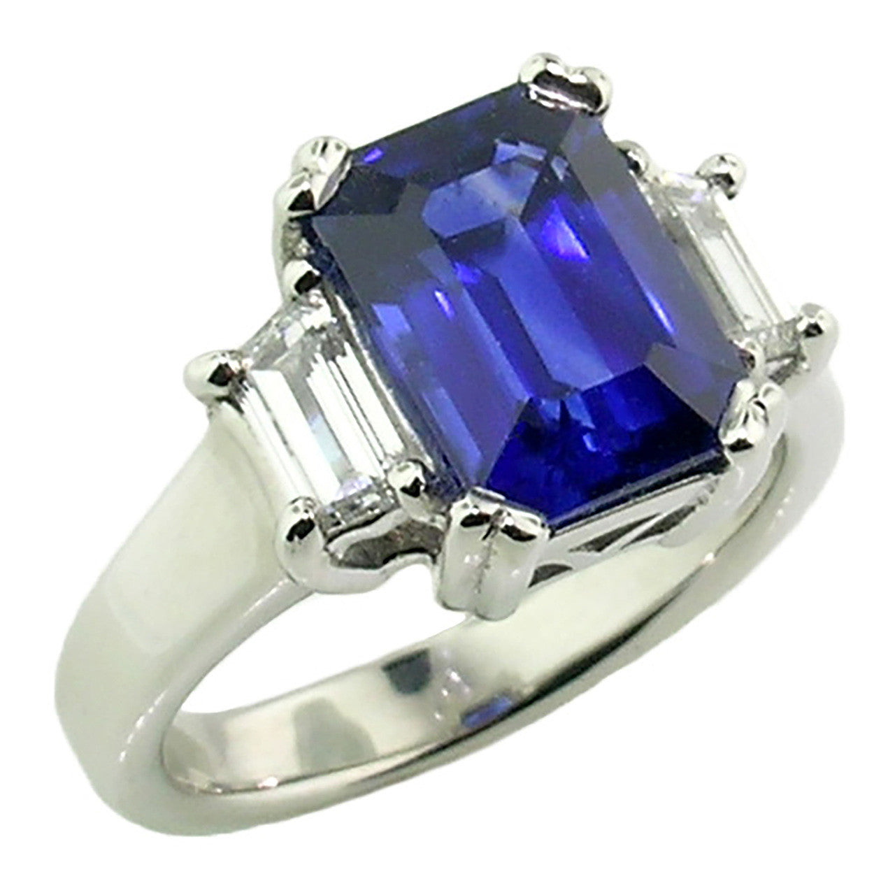 Royal Blue Sapphire & Diamond Ring