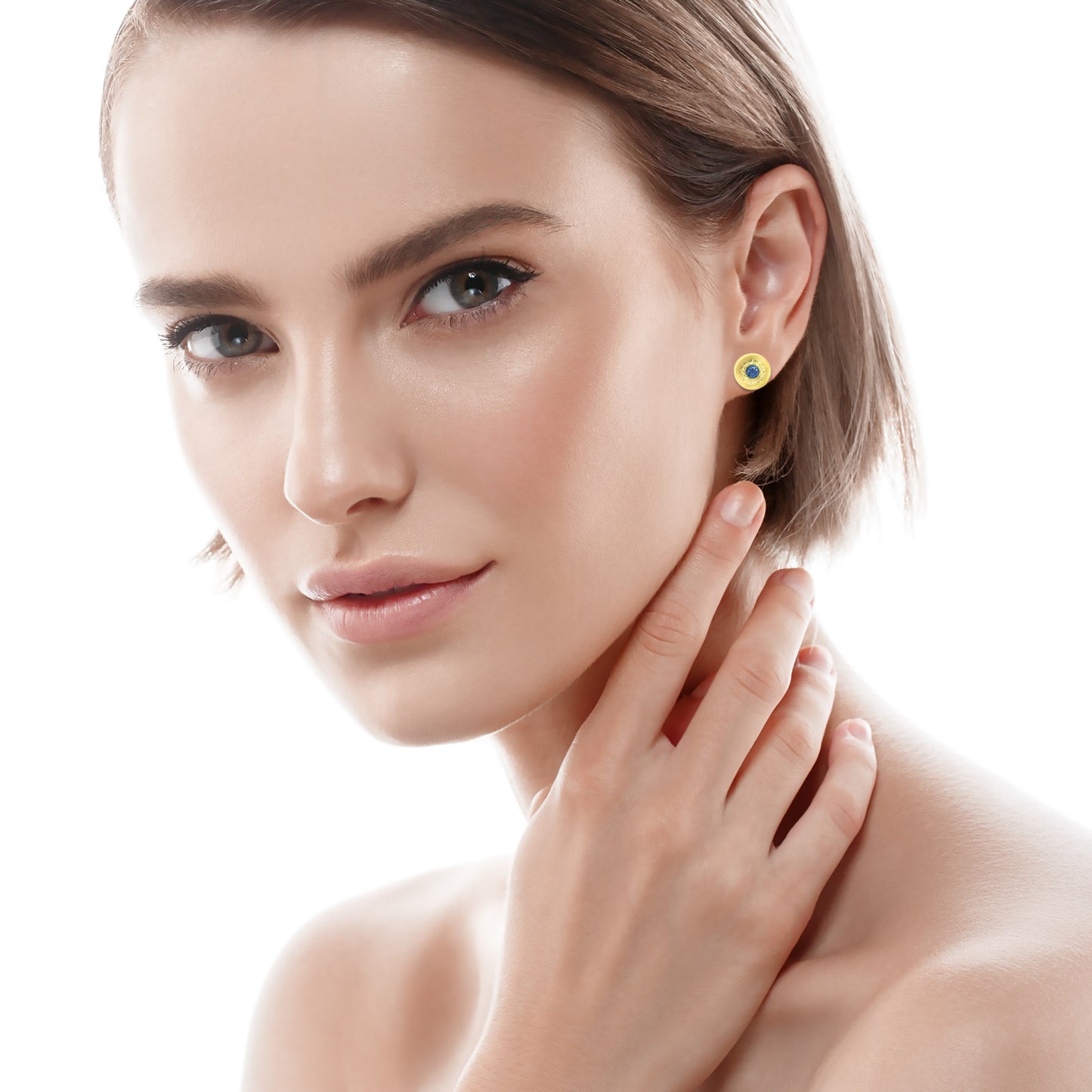 Montana Sapphire 18kt Bianca Earrings