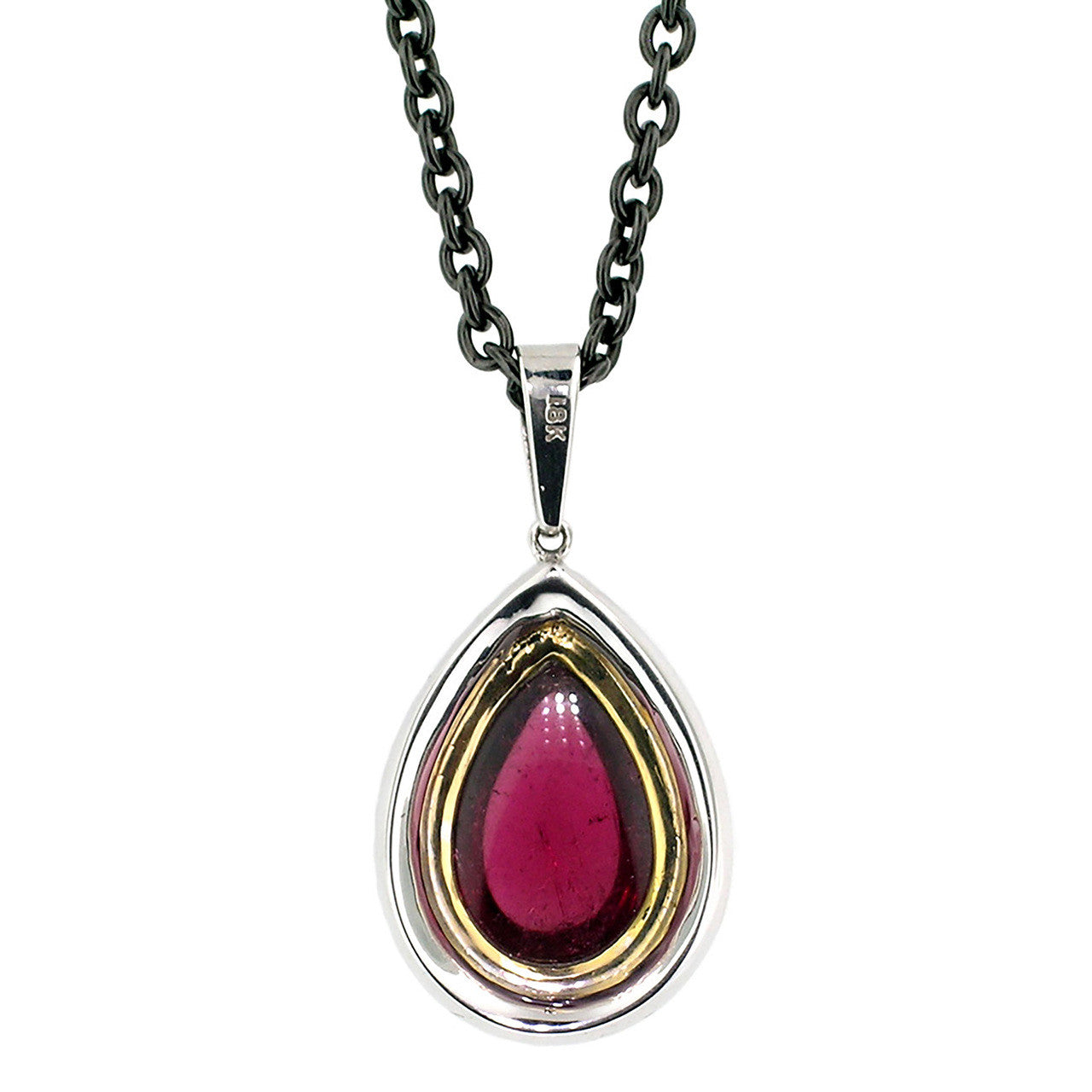 Rubellite Tourmaline Custom 18kt Necklace