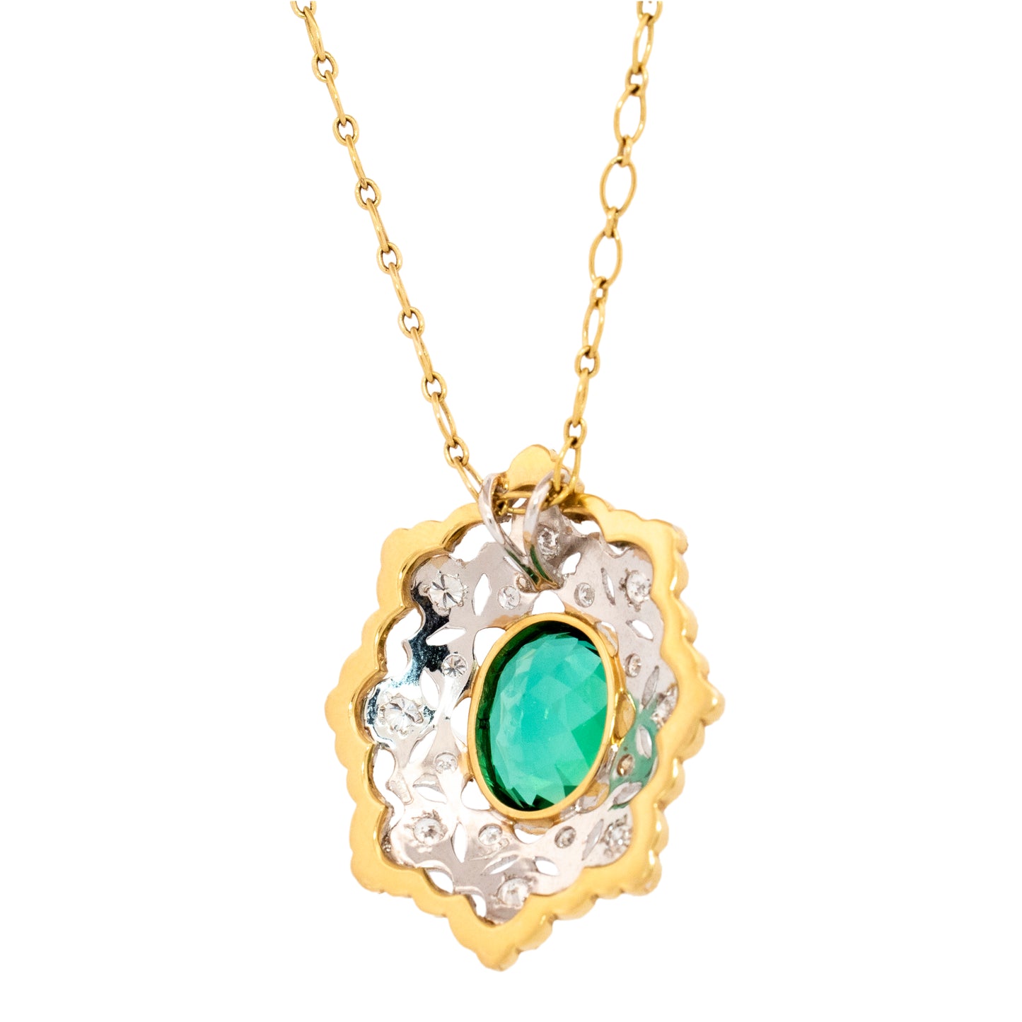 Green Tourmaline 18kt Giulia Pendant
