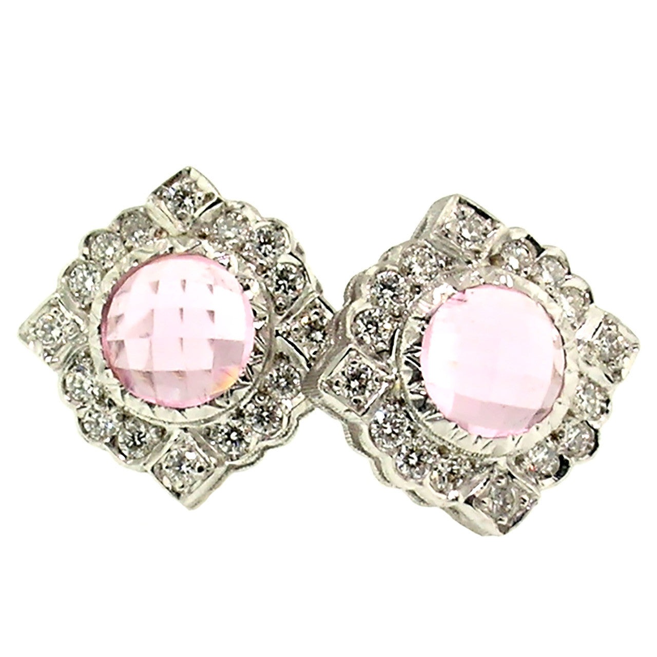 Maine Tourmaline Diamond 18kt Alessia Earrings made in Florence, Italy by Cynthia Scott Jewelry