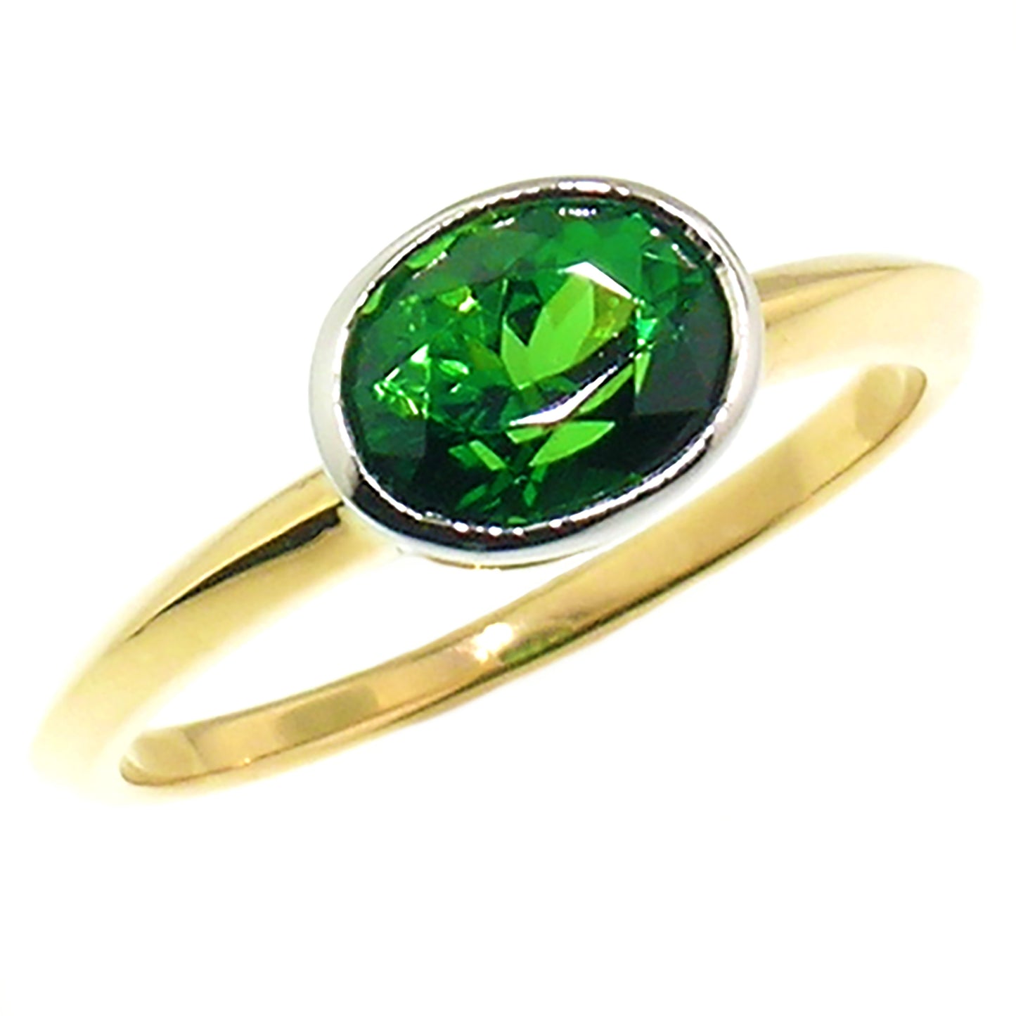 Chrome Tourmaline 18kt & Platinum Paloma Ring