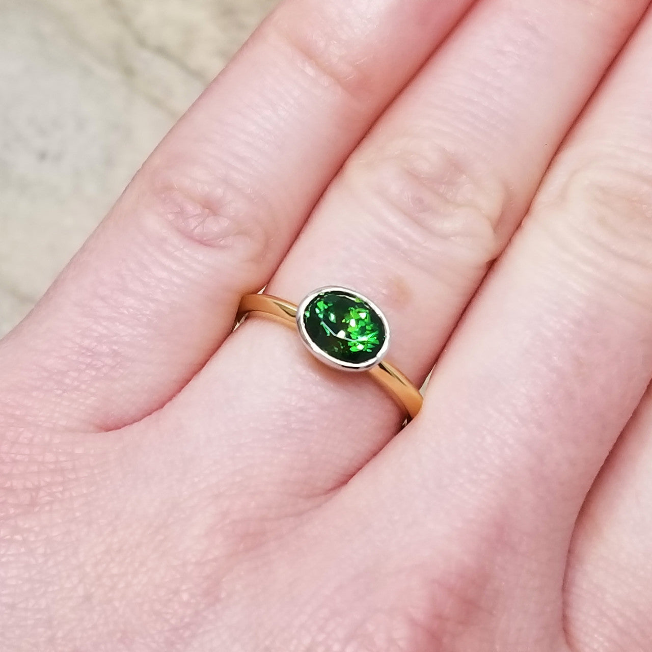 Chrome Tourmaline Paloma Ring by Cynthia Scott Jewelry