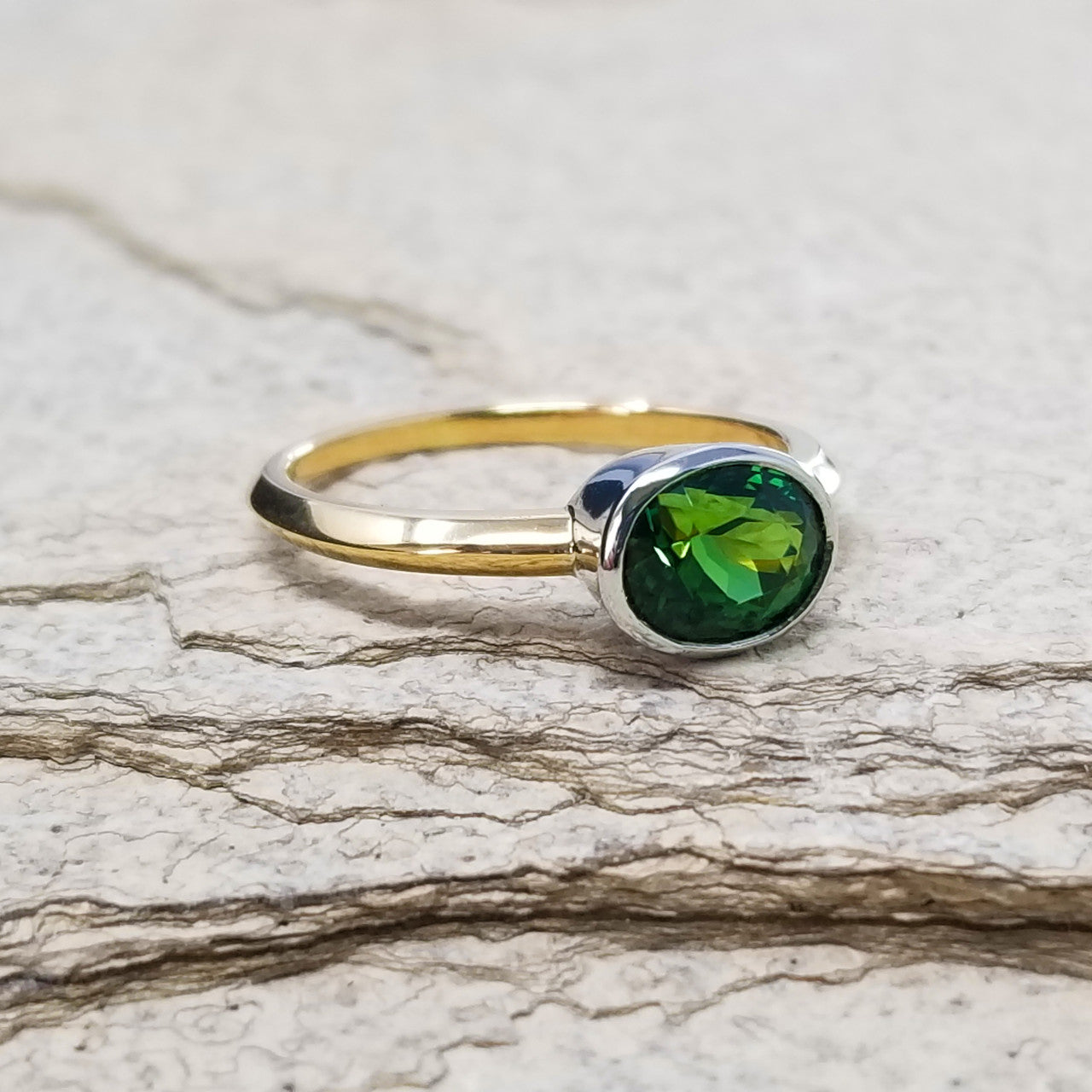 Chrome Tourmaline Paloma Ring by Cynthia Scott Jewelry