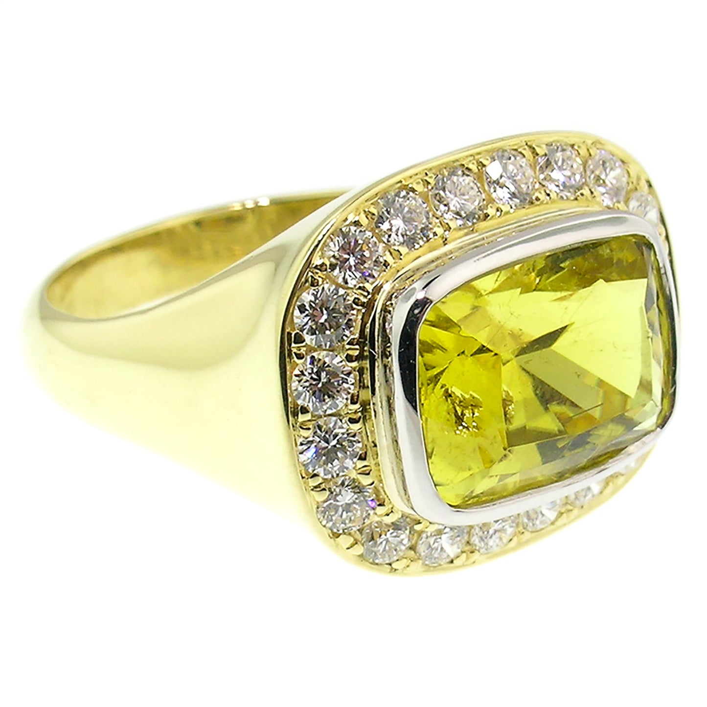 Canary Tourmaline 18kt Aphrodite Ring (GIA)