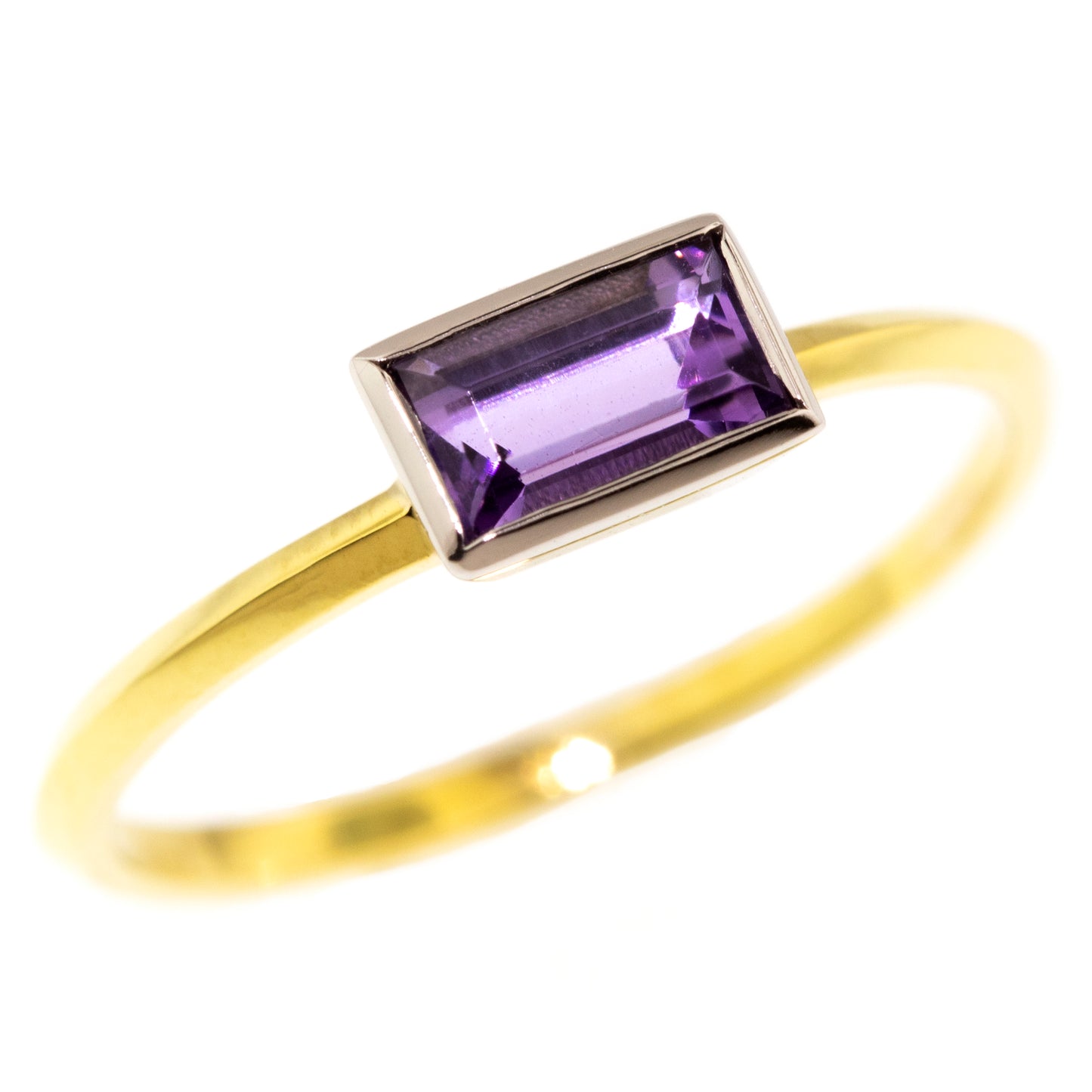Fancy Tanzanite 18kt & Platinum Paloma Ring