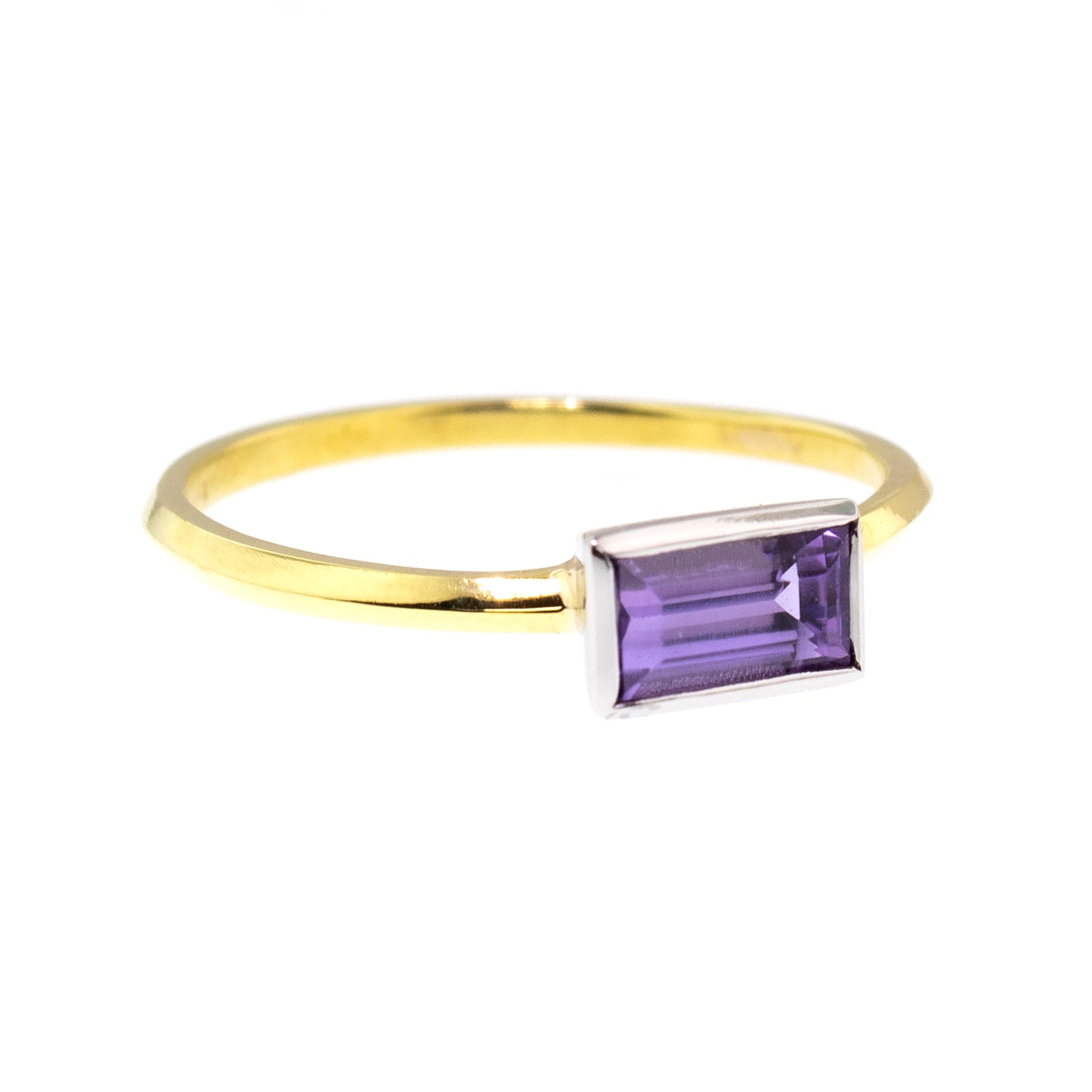 Fancy Tanzanite 18kt & Platinum Paloma Ring