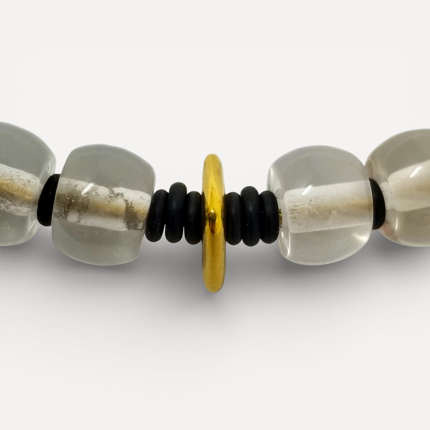 Rock Crystal, 18kt & 20kt Convertible Necklace made in USA by ART Guyon