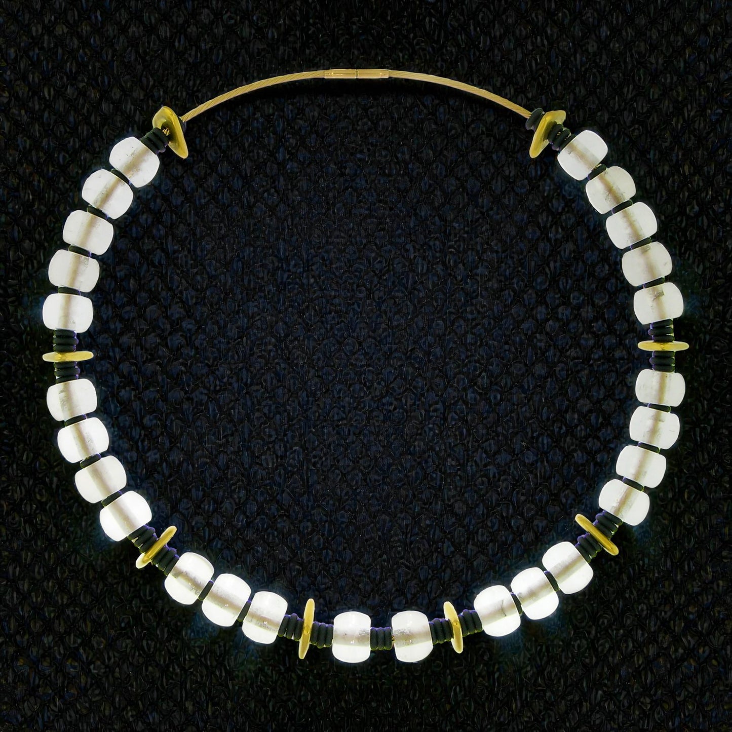 Rock Crystal, 18kt & 20kt Convertible Necklace made in USA by ART Guyon