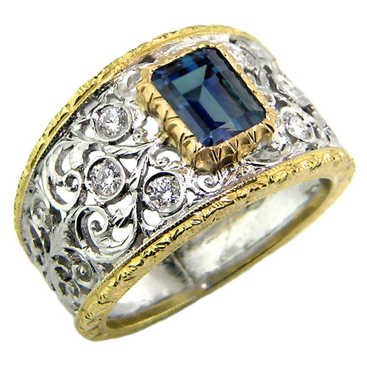 Alexandrite Contessa 18kt Ring made in Florence, Italy for Cynthia Scott Jewelry
