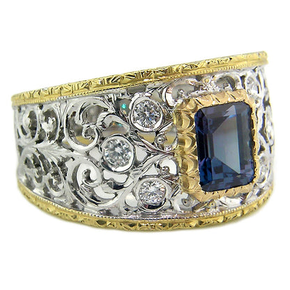 Alexandrite Contessa 18kt Ring made in Florence, Italy for Cynthia Scott Jewelry