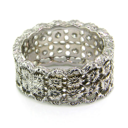 Stefania Florentine Engraved Diamond Band made in Italy for Cynthia Scott Jewelry