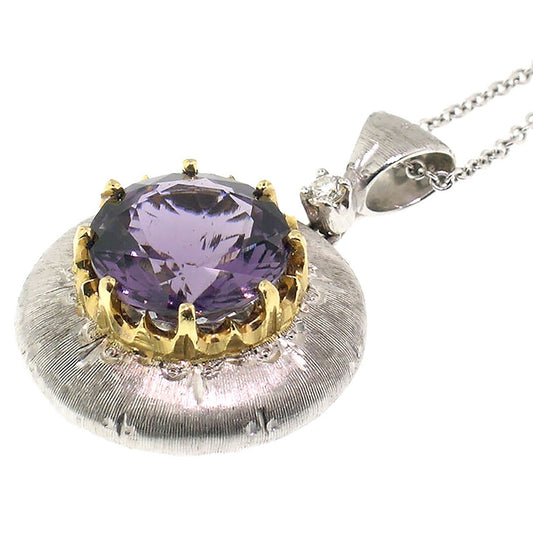 Purple Scapolite 18kt Bianca Pendant made in Florence Italy by Cynthia Scott Jewelry
