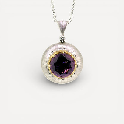 Purple Scapolite 18kt Bianca Pendant made in Florence Italy by Cynthia Scott Jewelry