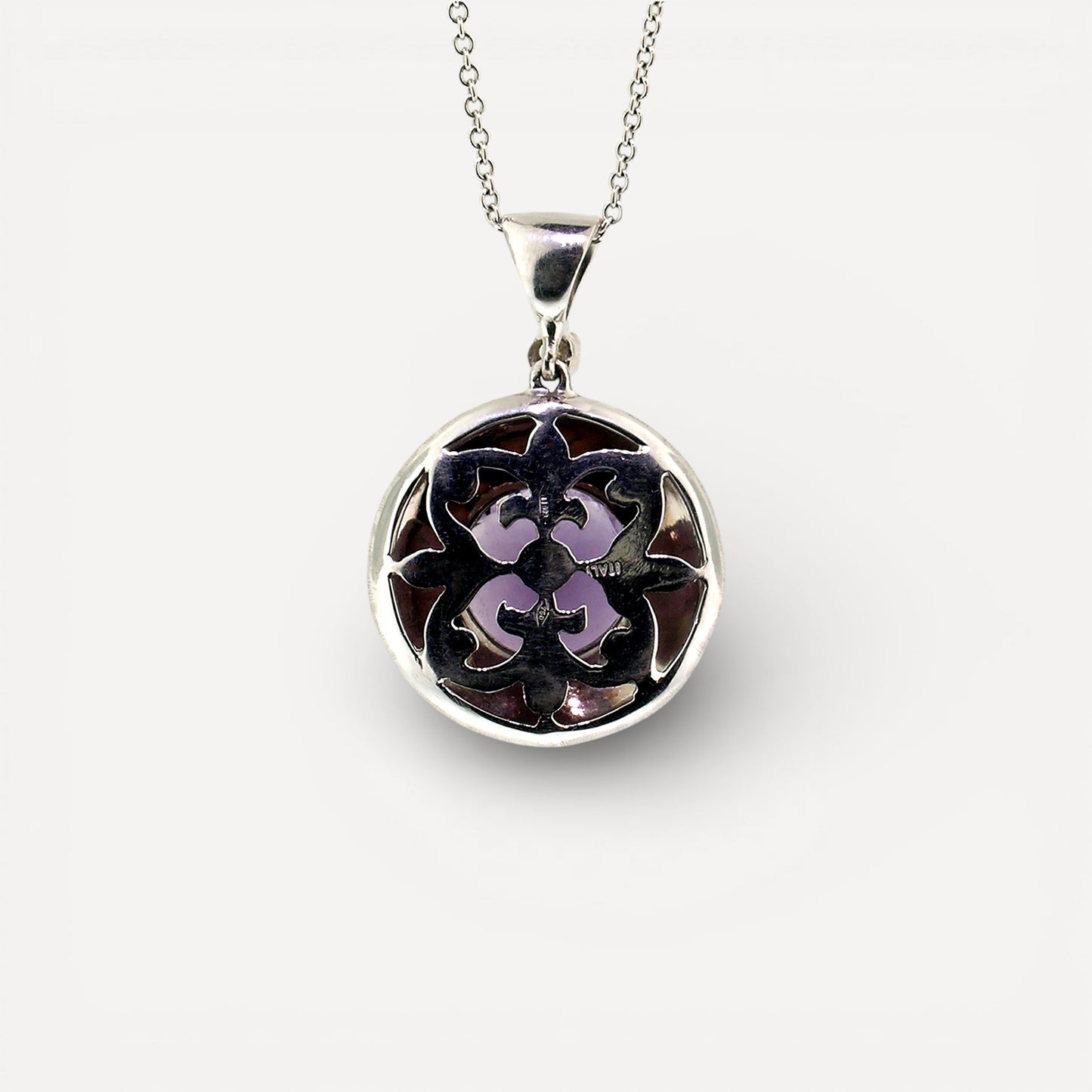 Purple Scapolite 18kt Bianca Pendant made in Florence Italy by Cynthia Scott Jewelry