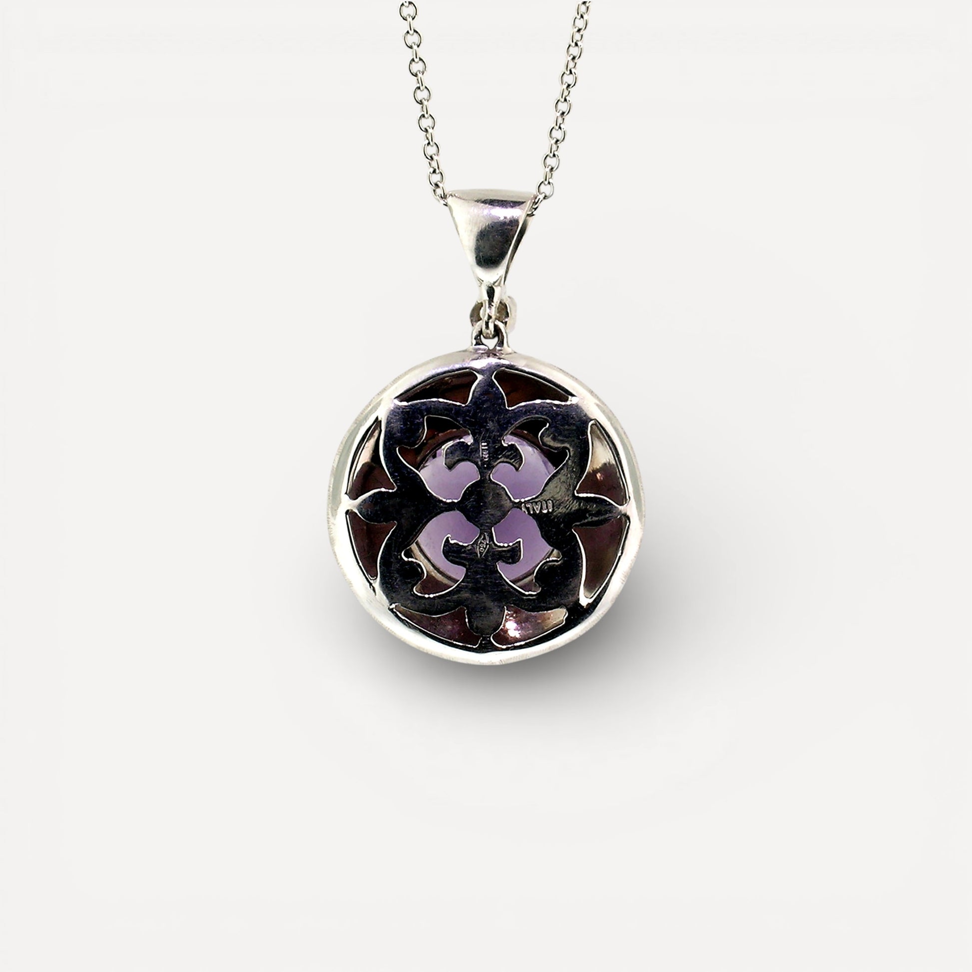 Purple Scapolite 18kt Bianca Pendant made in Florence Italy by Cynthia Scott Jewelry