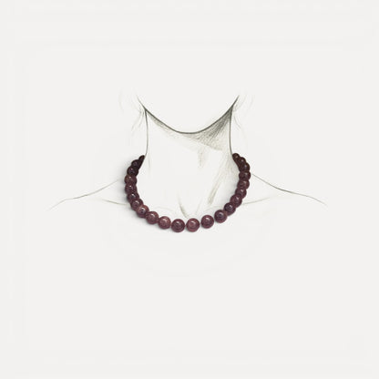 Rutilated Quartz & 18kt Beaded Necklace made in USA by Cynthia Scott Jewelry