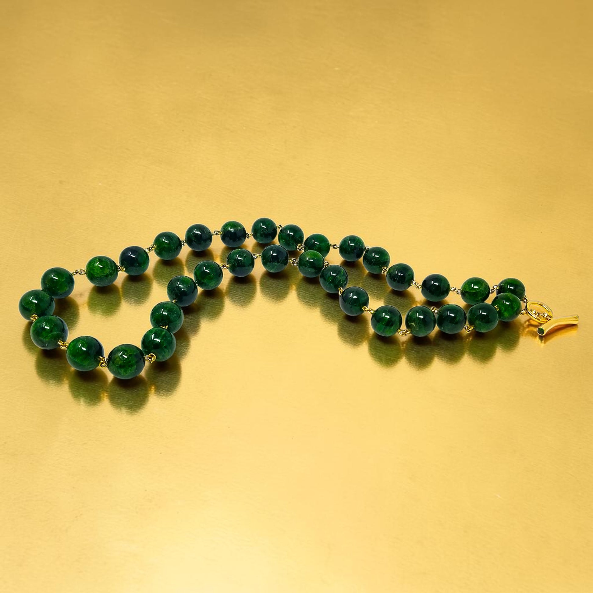 Chrome Diopside Beaded Gemstone Necklace by Cynthia Scott Jewelry