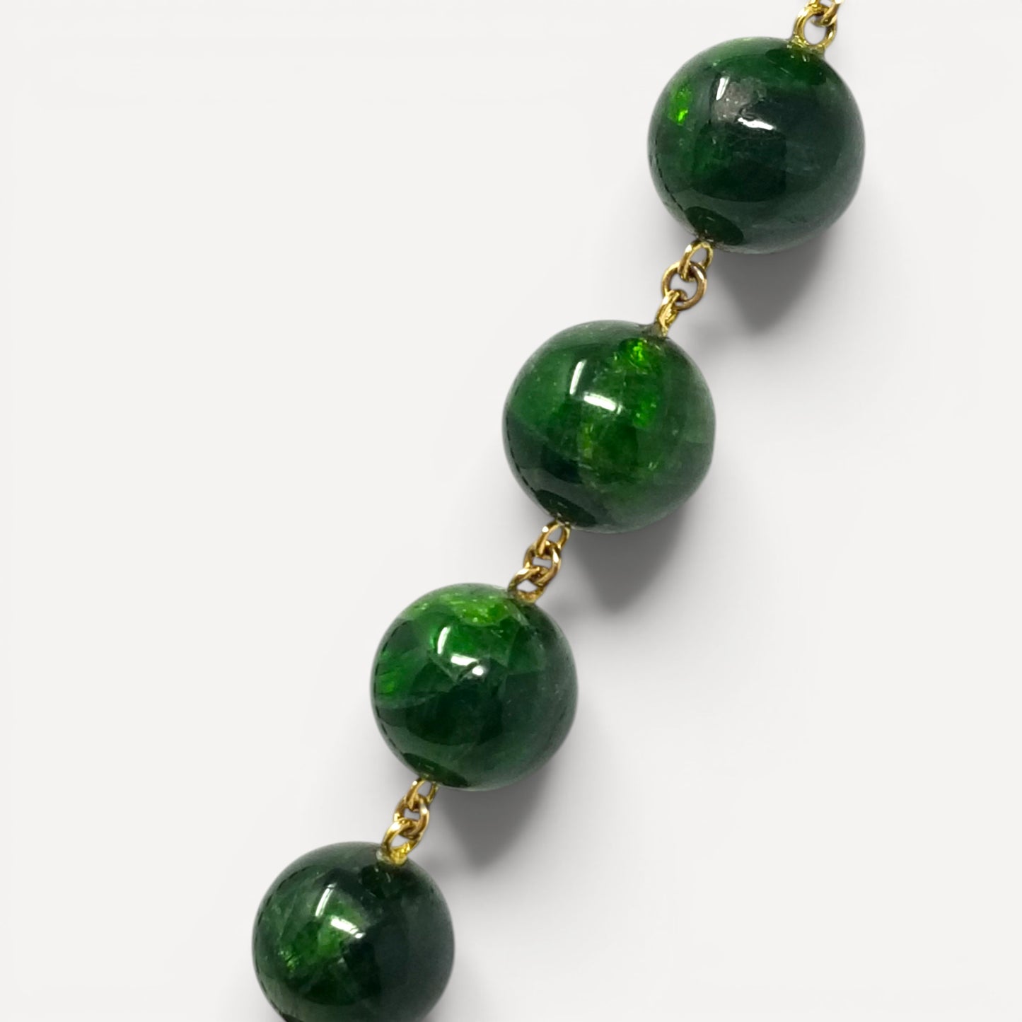 Chrome Diopside Beaded Gemstone Necklace by Cynthia Scott Jewelry