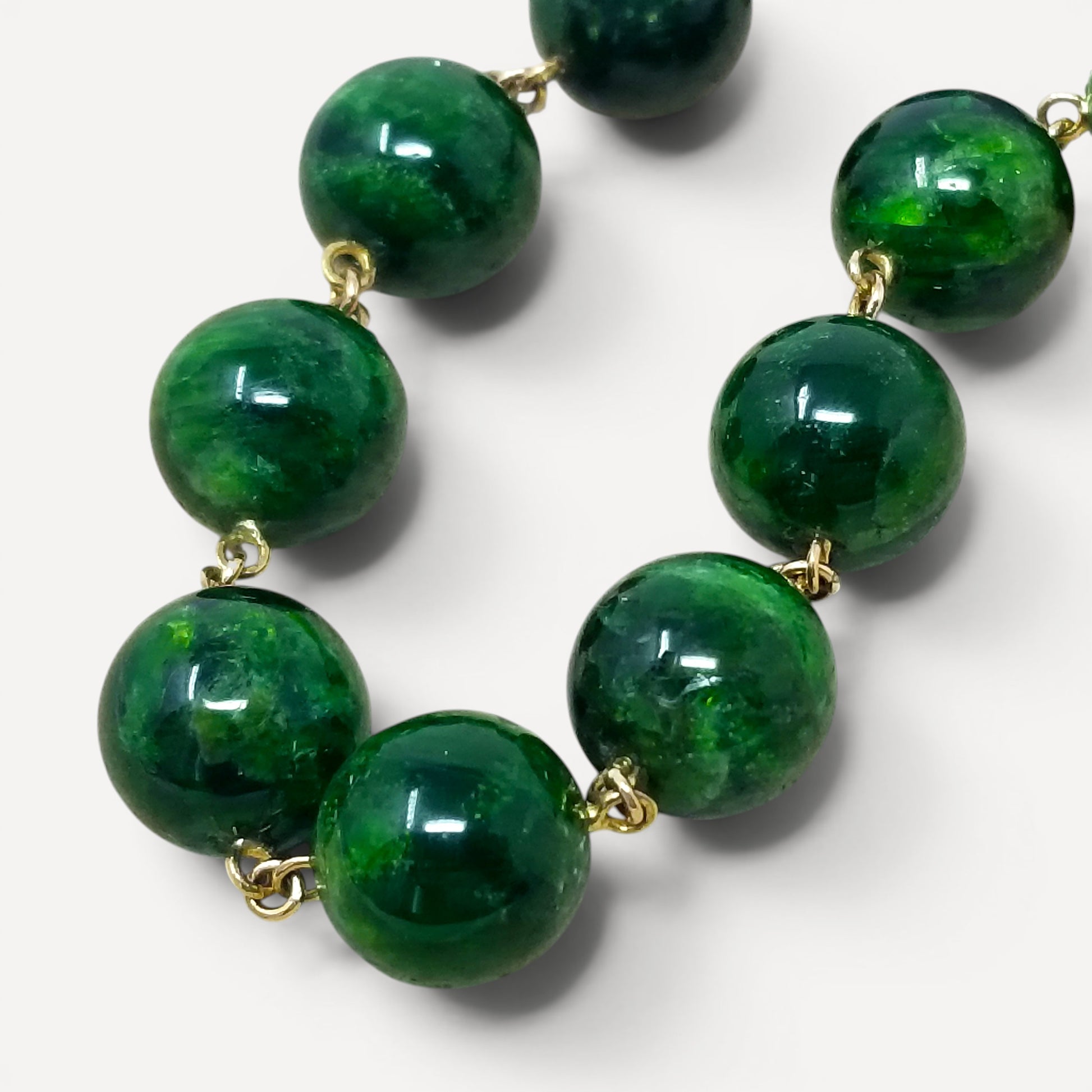 Chrome Diopside Beaded Gemstone Necklace by Cynthia Scott Jewelry