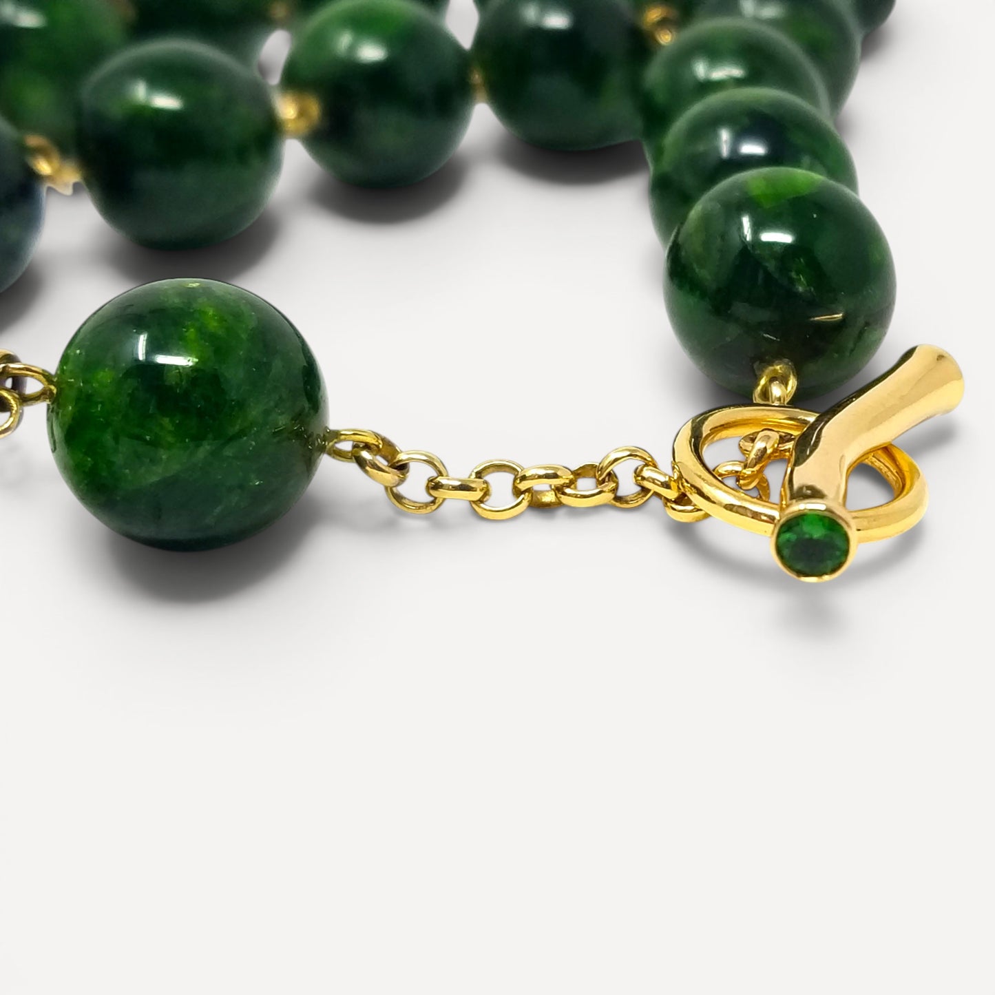 Chrome Diopside Beaded Gemstone Necklace by Cynthia Scott Jewelry