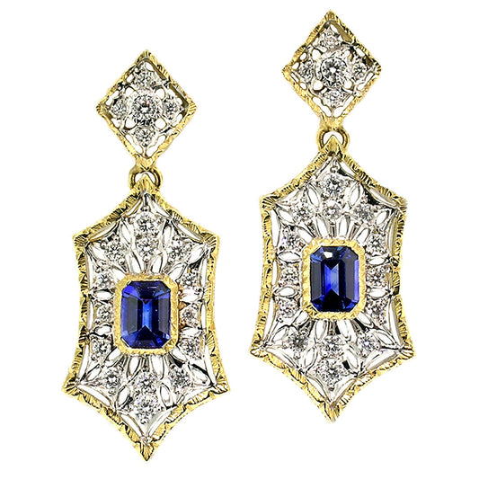 Blue Sapphire & Diamond Giulia Earrings