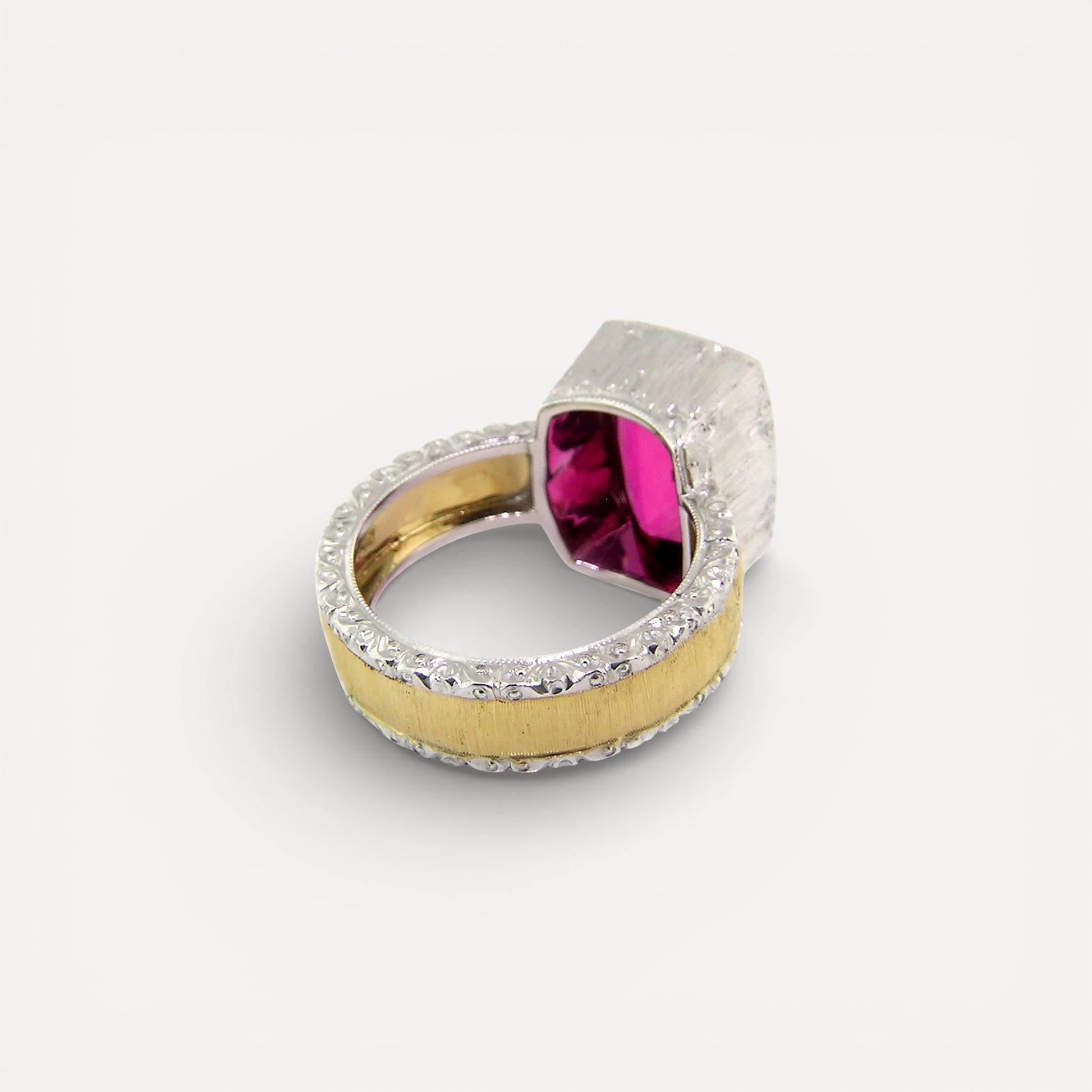 Rubellite Tourmaline 18kt Sienna Ring made in Florence, Italy by Cynthia Scott Jewelry