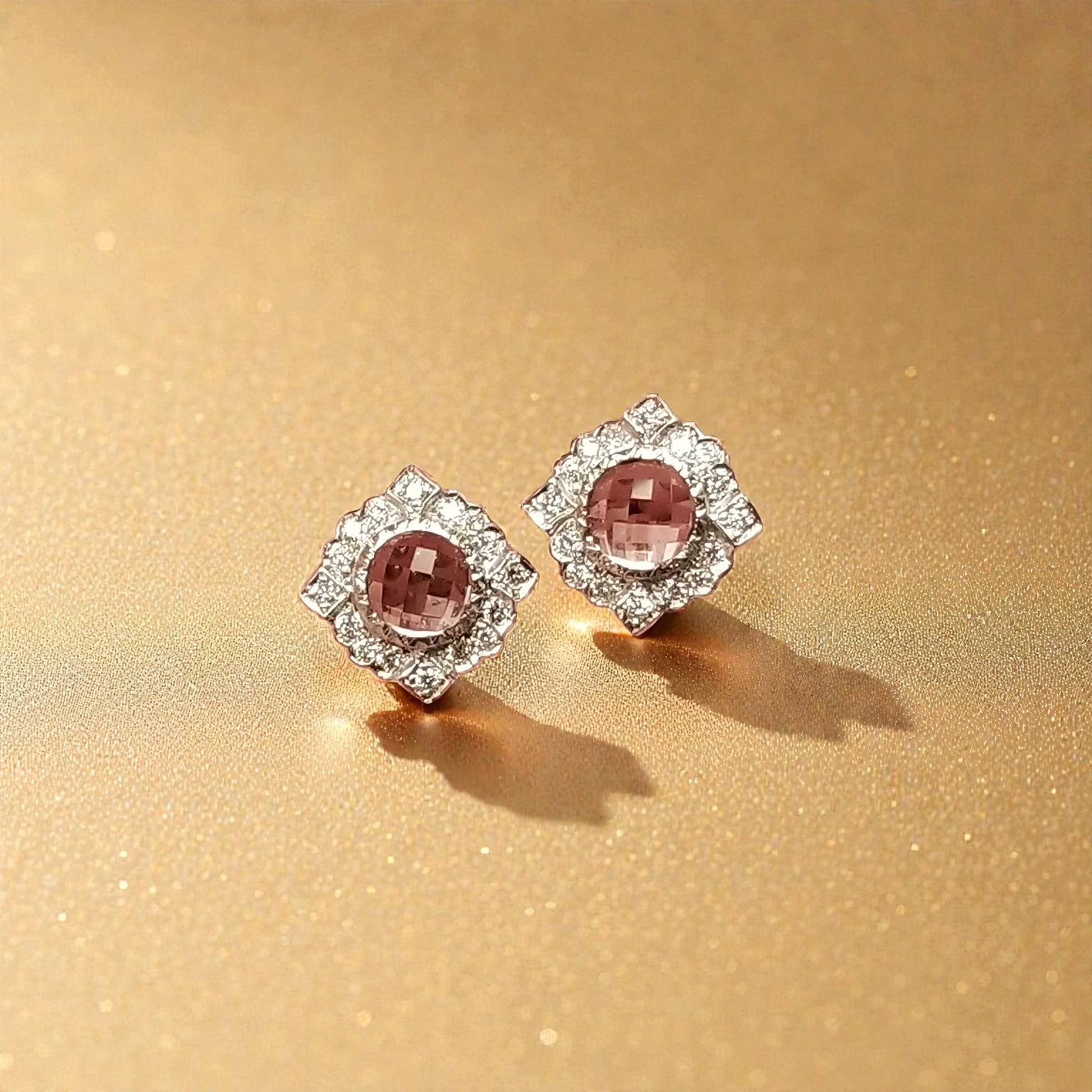 Maine Tourmaline and Diamond 18kt Alessia Earrings made in Florence, Italy by Cynthia Scott Jewelry.