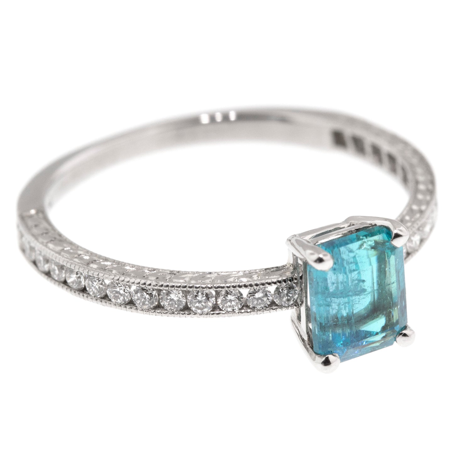 Brazilian Paraiba Tourmaline Platinum Ring (GIA)