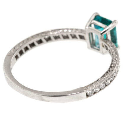 Brazilian Paraiba Tourmaline Platinum Ring (GIA)