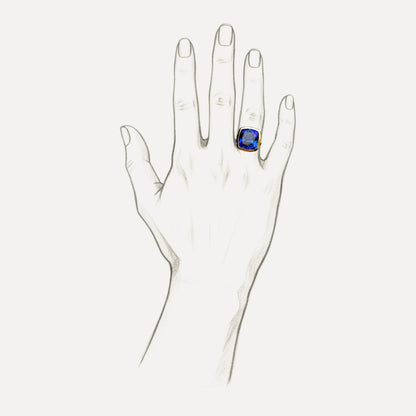 10.52ct Tanzanite Custom 18kt Ring made in USA by Cynthia Scott Jewelry