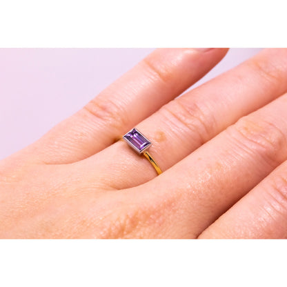 Fancy Purple Pink Tanzanite Paloma Ring made in USA by Cynthia Scott Jewelry