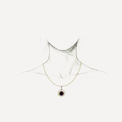 Purple Scapolite 18kt Bianca Pendant made in Florence Italy by Cynthia Scott Jewelry